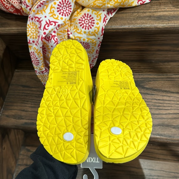 Bright Yellow Mix It Slip In Thong Toe Sandals - Picture 4 of 12